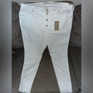 Madewell White Button-Fly Jeans